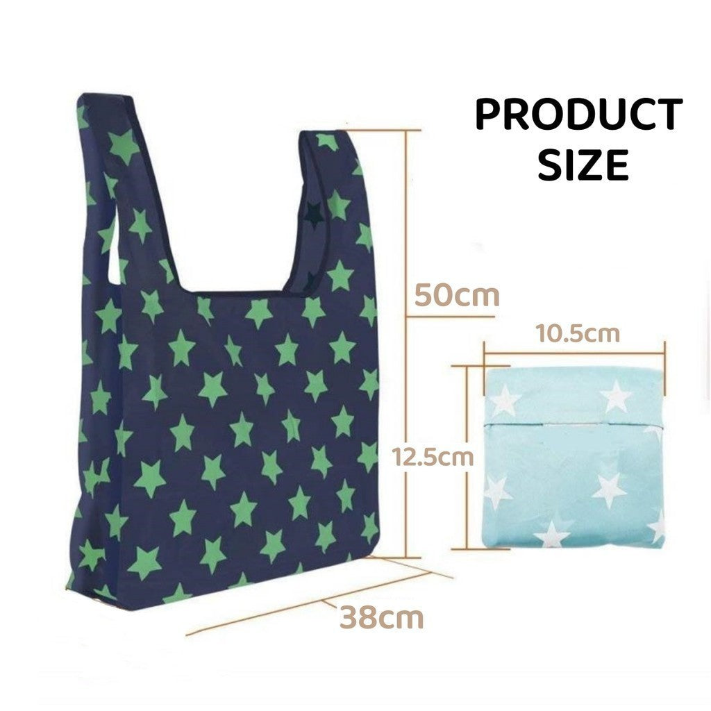 (READYSTOCK) Foldable Shopping Bag Folding Recycle Bag Reusable Custom Waterproof Grocery Bag-N038/N039/N040 环保袋