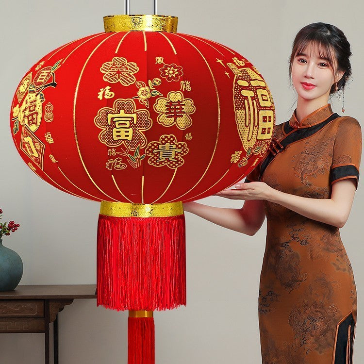 【买一送一】2025新款荣华富贵大红灯笼户外阳台别墅大门口一对过新年春节装饰