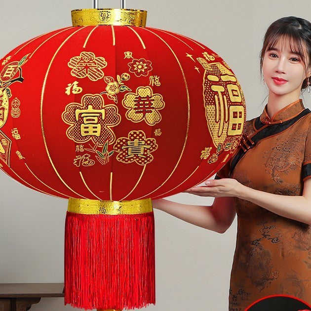 【买一送一】2025新款荣华富贵大红灯笼户外阳台别墅大门口一对过新年春节装饰