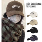 【READY STOCK】Women’s Casual Baseball Cap Letter Embroidery Face-Slimming Wide Brim Stylish & Versatile-Caps 1050