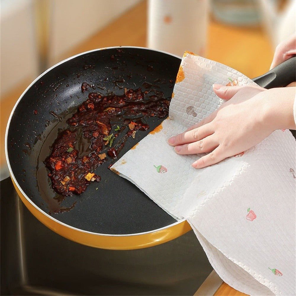 READY STOCK!!! Disposable Kitchen Cleaning Wipes 100/50 Pcs/Roll | OilAbsorbing Thickened Dishcloths | 多功能厨房一次性吸油抹布 清洁湿巾