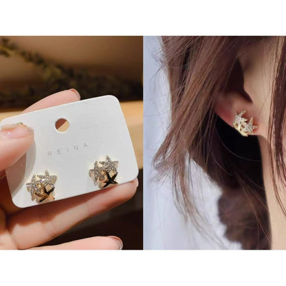 (READYSTOCK) Korean Style Earrings for Women Trending Silver 925 Versatile   Fashion Design Luxury Jewelry-ER 韩版925银耳环