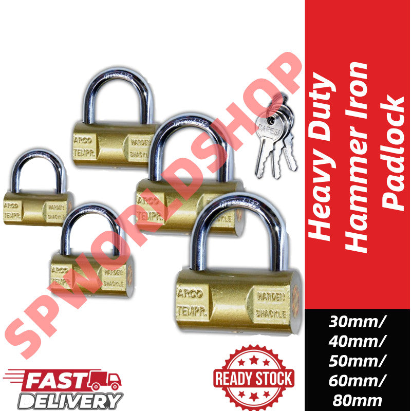 Baoli Lock Heavy Duty Hammer Iron Padlock Lock Baoli Baresi Italy Security Pad Lock Mangga Pintu VIRO 重型锤铁挂锁 排锁 锁头