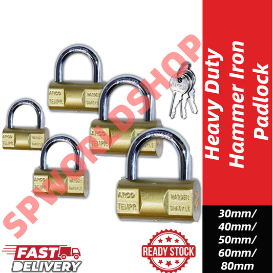Baoli Lock Heavy Duty Hammer Iron Padlock Lock Baoli Baresi Italy Security Pad Lock Mangga Pintu VIRO 重型锤铁挂锁 排锁 锁头