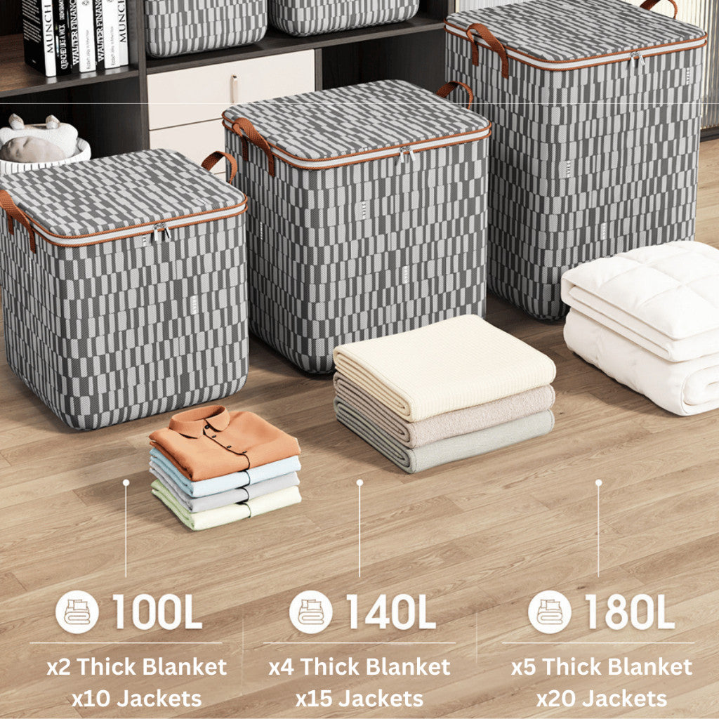 (READYSTOCK) Foldable Clothes & Blanket Storage Bag | Large Capacity 100L-210L 可折叠衣物被子收纳袋
