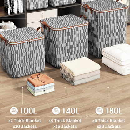 (READYSTOCK) Foldable Clothes & Blanket Storage Bag | Large Capacity 100L-210L 可折叠衣物被子收纳袋
