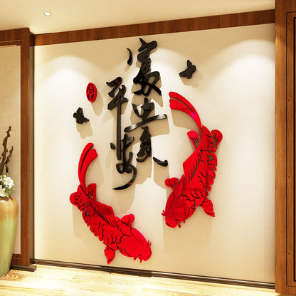 【Pre-Order】CNY 3D Acrylic Wallpaper Chinese Year Decoration 【预购】新年3D亚克力壁纸装饰 (S/M/L/XL/XXL)