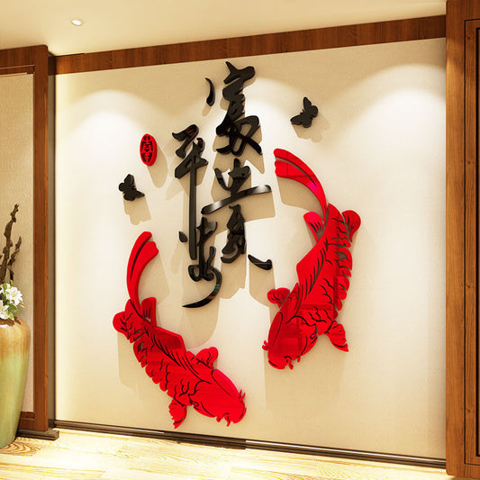 【Pre-Order】CNY 3D Acrylic Wallpaper Chinese Year Decoration 【预购】新年3D亚克力壁纸装饰 (S/M/L/XL/XXL)