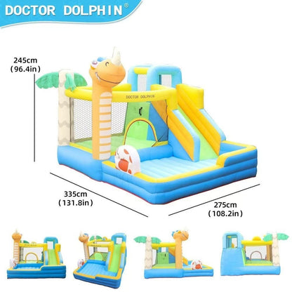 Doctor Dolphin Inflatable Castle | Kids Trampoline & Slide | Indoor Outdoor Bouncy House Playground 充气城堡 | 儿童蹦床滑梯