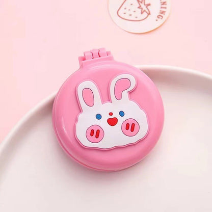 (READYSTOCK) Portable Mini Round Hair Comb with Mirror Hair Salon Hairdressing Small Size Massage 便携迷你圆形梳子带镜子