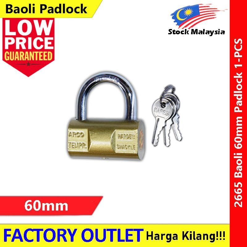 Baoli Lock Heavy Duty Hammer Iron Padlock Lock Baoli Baresi Italy Security Pad Lock Mangga Pintu VIRO 重型锤铁挂锁 排锁 锁头