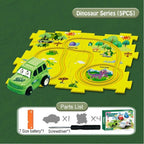(READYSTOCK) Puzzle Track Car Playset Fun Race Car Toys Montessori Toys kids educational Track Car 汽车轨道玩具益智轨道车