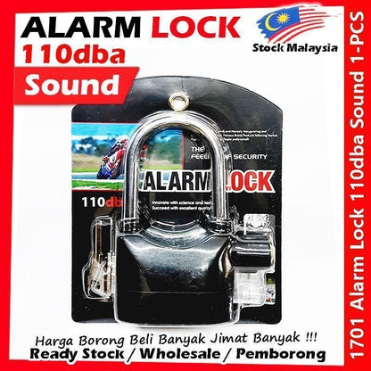 Alarm Lock Security Lock Anti-Theft Siren Alarm Padlock Door / Motorcycle / Bike Bicycle / Car Kunci Berbunyi #防盗警报锁1701