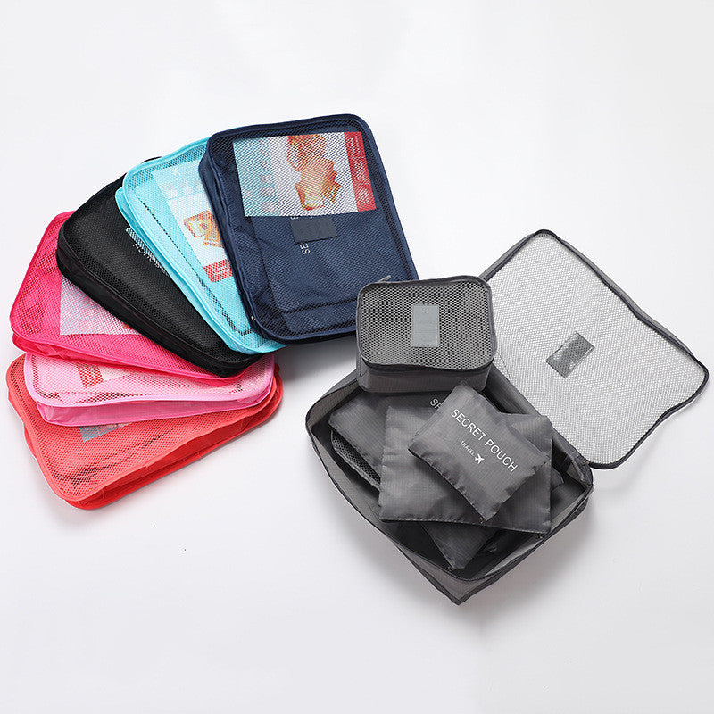 READY STOCK!!! 6 in 1 Korean Travel Packing Clothes Storage Organizer Bag Pouch NF001 旅行收纳袋六件套