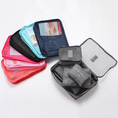 READY STOCK!!! 6 in 1 Korean Travel Packing Clothes Storage Organizer Bag Pouch NF001 旅行收纳袋六件套