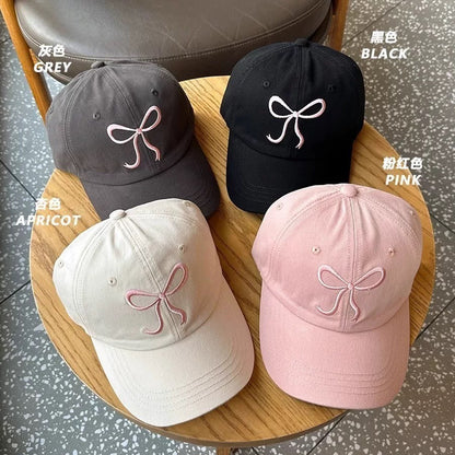 【READY STOCK】Women’s Casual Baseball Cap Letter Embroidery Face-Slimming Wide Brim Stylish & Versatile-Caps 1050