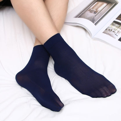 READY STOCK!!! 10 Pairs of Men's Short Socks Man Bamboo Fiber Breathable Men's Short Bamboo Fiber Socks 一次性男士袜子