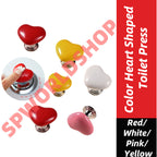 (READYSTOCK) Color Heart Shaped Toilet Press Creative Toilet Sink Button  Fashion Love Heart Button 彩色爱心马桶冲水按钮
