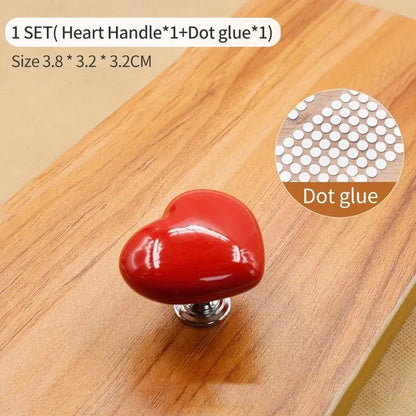 (READYSTOCK) Color Heart Shaped Toilet Press Creative Toilet Sink Button  Fashion Love Heart Button 彩色爱心马桶冲水按钮
