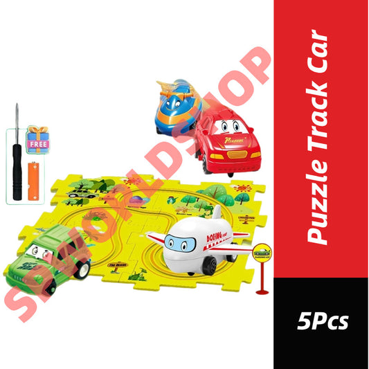 (READYSTOCK) Puzzle Track Car Playset Fun Race Car Toys Montessori Toys kids educational Track Car 汽车轨道玩具益智轨道车