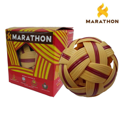 Bola Sepak Takraw / Sepak Raga / Takraw Ball TKO-1 / Hijau Kuning / Brown Marathon Thailand