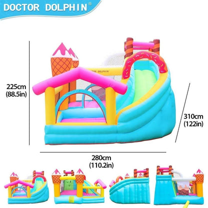 Doctor Dolphin Inflatable Castle | Kids Trampoline & Slide | Indoor Outdoor Bouncy House Playground 充气城堡 | 儿童蹦床滑梯