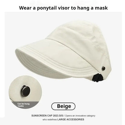 【READY STOCK】2025 Women’s Strap Buckle Fisherman Hat – UV Protection Summer Sun Hat for Outdoor Travel 渔夫帽