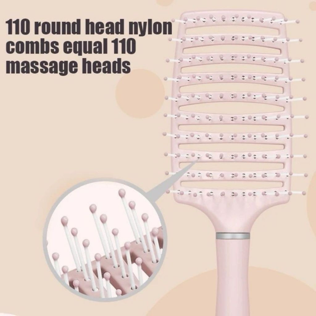 Comb Curved Vent Fluffy Hair Curly Hair Massage Ribs Comb Styling 马卡龙大弯蓬松梳子 头皮按摩梳卷发造型梳弧形十排骨梳子