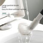 (READYSTOCK) Silicone toilet brush golf brush head double-sided no dead angle soft hair bathroom  toilet brush 硅胶马桶刷