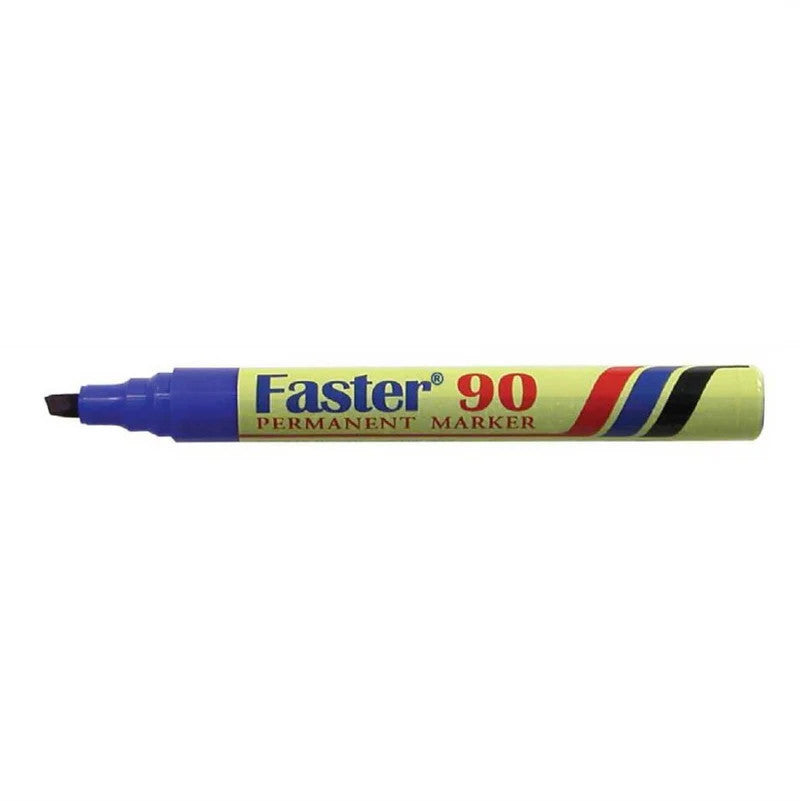 【12-PCS】Faster 90 Permanent Marker Pen Xylene Free #Faster #Permanent #Marker Pen #M-F-90 #Blue #Red #Black
