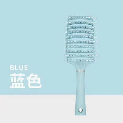 Comb Curved Vent Fluffy Hair Curly Hair Massage Ribs Comb Styling 马卡龙大弯蓬松梳子 头皮按摩梳卷发造型梳弧形十排骨梳子