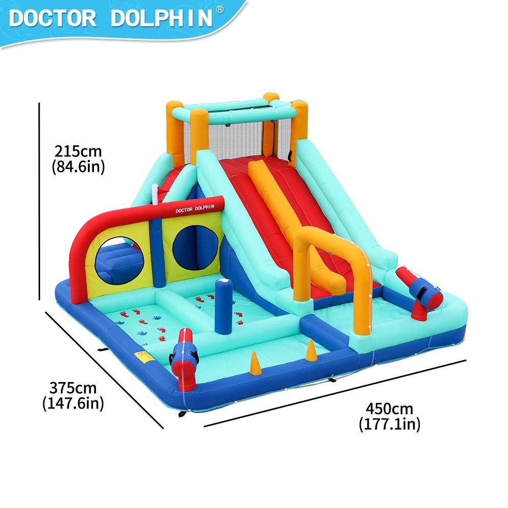 Doctor Dolphin Inflatable Castle | Kids Trampoline & Slide | Indoor Outdoor Bouncy House Playground 充气城堡 | 儿童蹦床滑梯