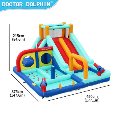 Doctor Dolphin Inflatable Castle | Kids Trampoline & Slide | Indoor Outdoor Bouncy House Playground 充气城堡 | 儿童蹦床滑梯