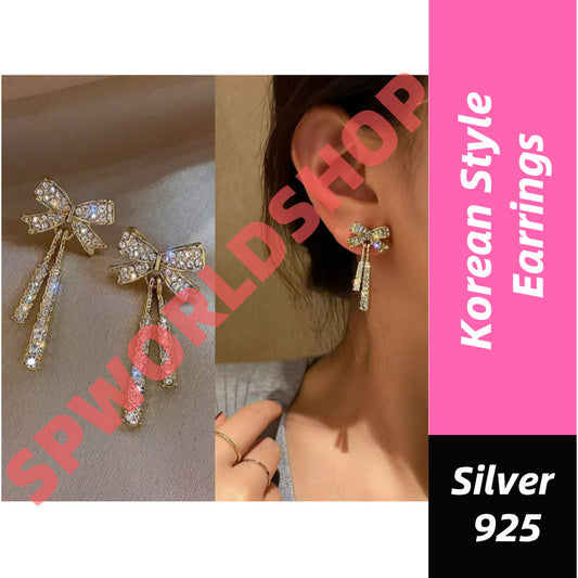 (READYSTOCK) Korean Style Earrings for Women Trending Silver 925 Versatile   Fashion Design Luxury Jewelry-ER 韩版925银耳环