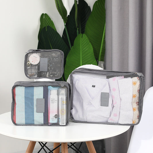 READY STOCK!!! 6 in 1 Korean Travel Packing Clothes Storage Organizer Bag Pouch NF001 旅行收纳袋六件套