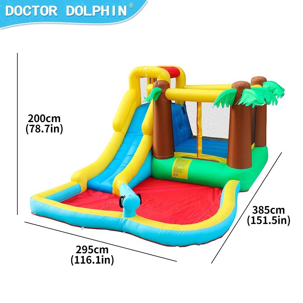Doctor Dolphin Inflatable Castle | Kids Trampoline & Slide | Indoor Outdoor Bouncy House Playground 充气城堡 | 儿童蹦床滑梯