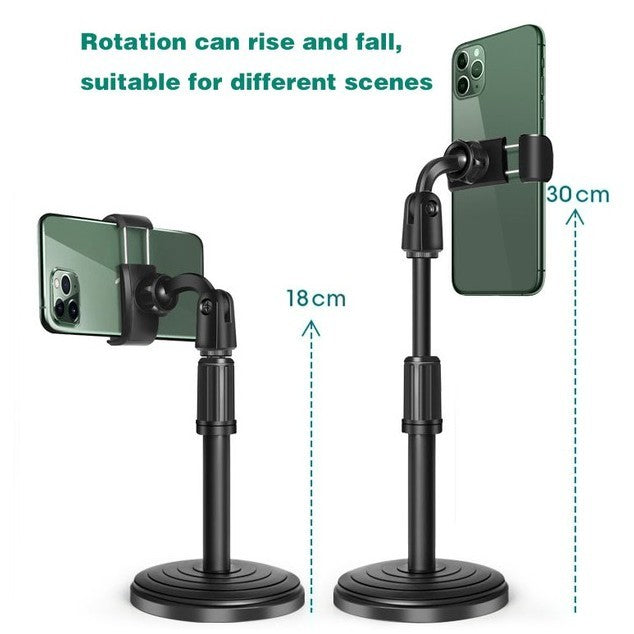 (REASDYSTOCK) Portable Desktop Phone Stand Holder Mini Bracket Table Live Streaming Video Live Handsfree Tripod 桌面手机支架