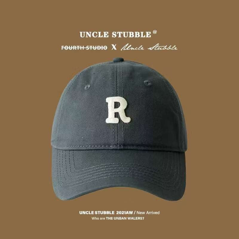【READY STOCK】Women’s Casual Baseball Cap Letter Embroidery Face-Slimming Wide Brim Stylish & Versatile-Caps 1050