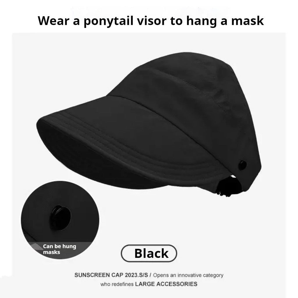 【READY STOCK】2025 Women’s Strap Buckle Fisherman Hat – UV Protection Summer Sun Hat for Outdoor Travel 渔夫帽