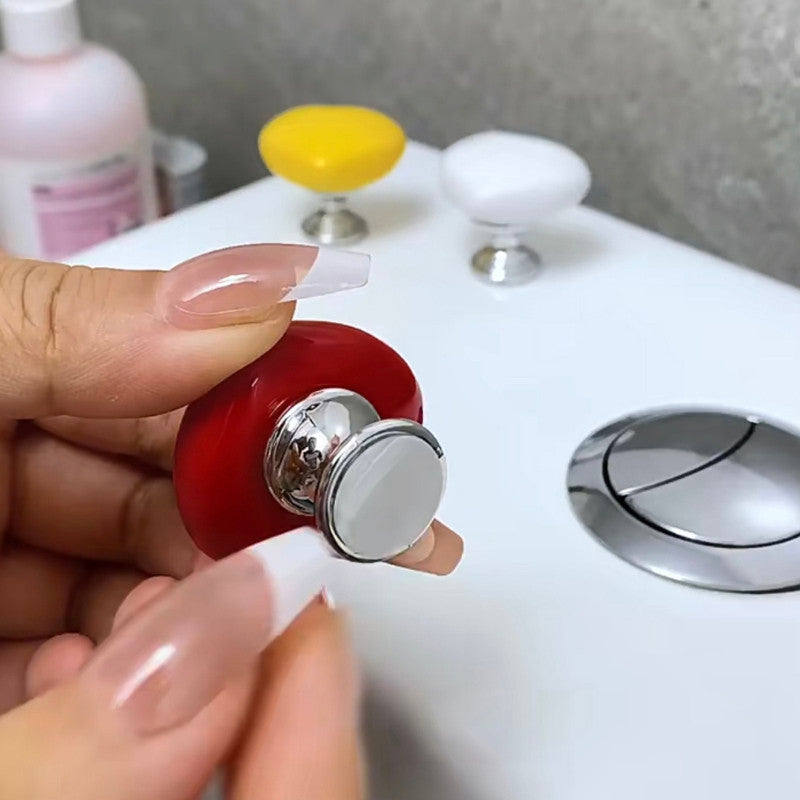 (READYSTOCK) Color Heart Shaped Toilet Press Creative Toilet Sink Button  Fashion Love Heart Button 彩色爱心马桶冲水按钮