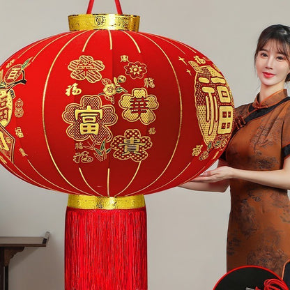 【买一送一】2025新款荣华富贵大红灯笼户外阳台别墅大门口一对过新年春节装饰
