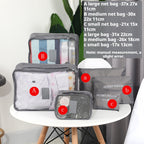 READY STOCK!!! 6 in 1 Korean Travel Packing Clothes Storage Organizer Bag Pouch NF001 旅行收纳袋六件套