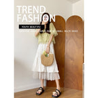 READY STOCK!!!Style Flower Sandals Women Thick-Soled Anti-Slip new Style Summer Fairy Style Out Two-Wear Slippers 2103