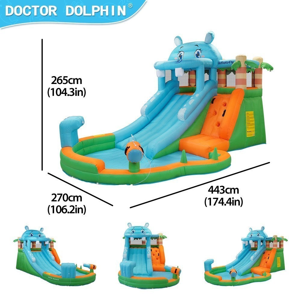 Doctor Dolphin Inflatable Castle | Kids Trampoline & Slide | Indoor Outdoor Bouncy House Playground 充气城堡 | 儿童蹦床滑梯