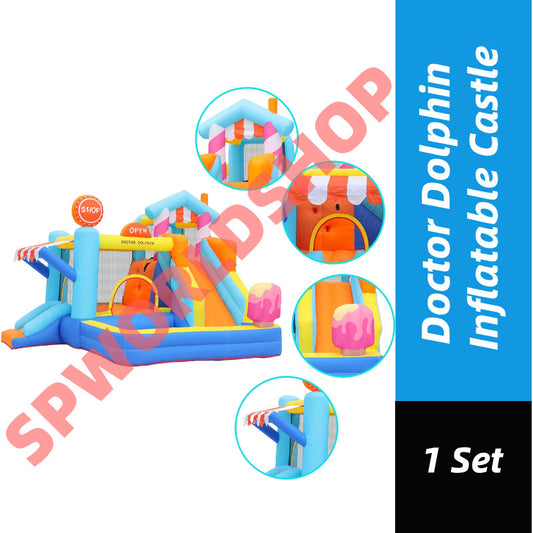 Doctor Dolphin Inflatable Castle | Kids Trampoline & Slide | Indoor Outdoor Bouncy House Playground 充气城堡 | 儿童蹦床滑梯