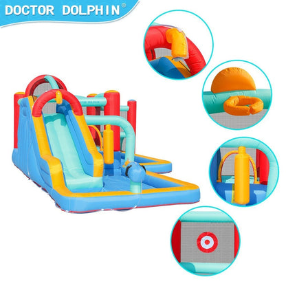 Doctor Dolphin Inflatable Castle | Kids Trampoline & Slide | Indoor Outdoor Bouncy House Playground 充气城堡 | 儿童蹦床滑梯