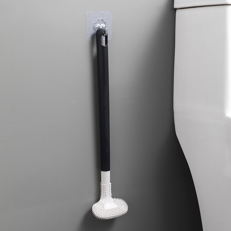 (READYSTOCK) Silicone toilet brush golf brush head double-sided no dead angle soft hair bathroom  toilet brush 硅胶马桶刷