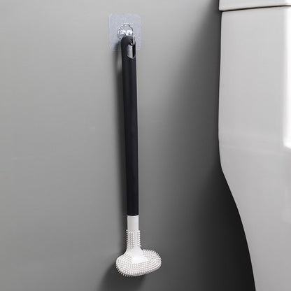 (READYSTOCK) Silicone toilet brush golf brush head double-sided no dead angle soft hair bathroom  toilet brush 硅胶马桶刷