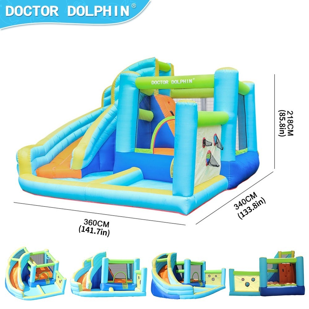 Doctor Dolphin Inflatable Castle | Kids Trampoline & Slide | Indoor Outdoor Bouncy House Playground 充气城堡 | 儿童蹦床滑梯