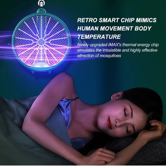READY STOCK‼️ Foldable Electric Mosquito Racket | Rechargeable Mosquito Swatter | High Voltage  可折叠电蚊拍 | 充电式灭蚊拍